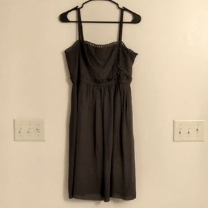 BCBGMaxAzria BCBG Brown Silk Chiffon Empire Sundress DRESS SZ 8